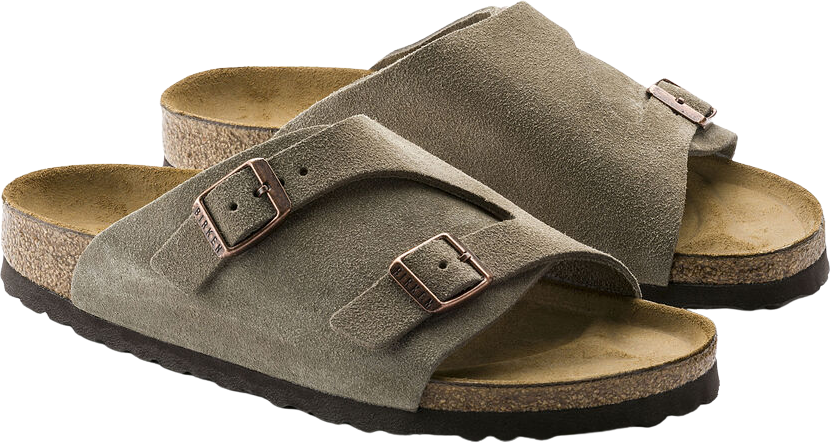 Birkenstock Zurich Suede Leather Taupe Slim