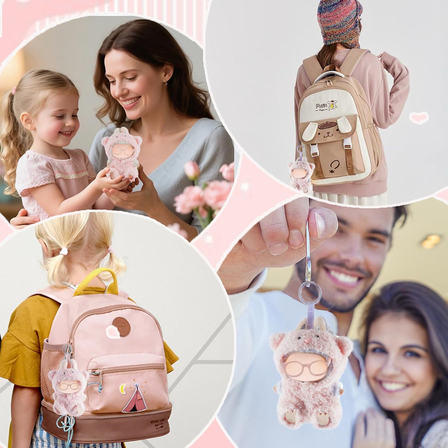 Clothing set for Labubu figure – fits keychain & collectible figure (doll not included)