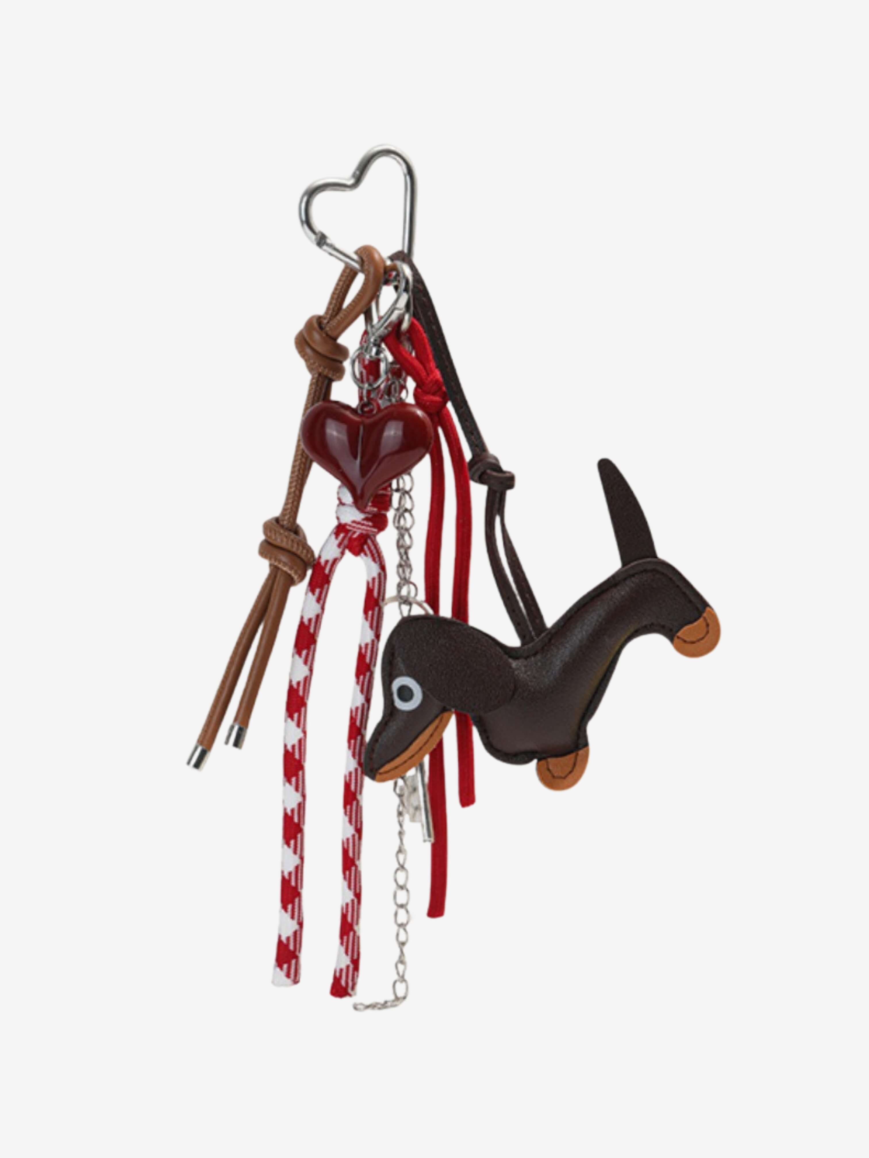 Charming dachshund bag charm