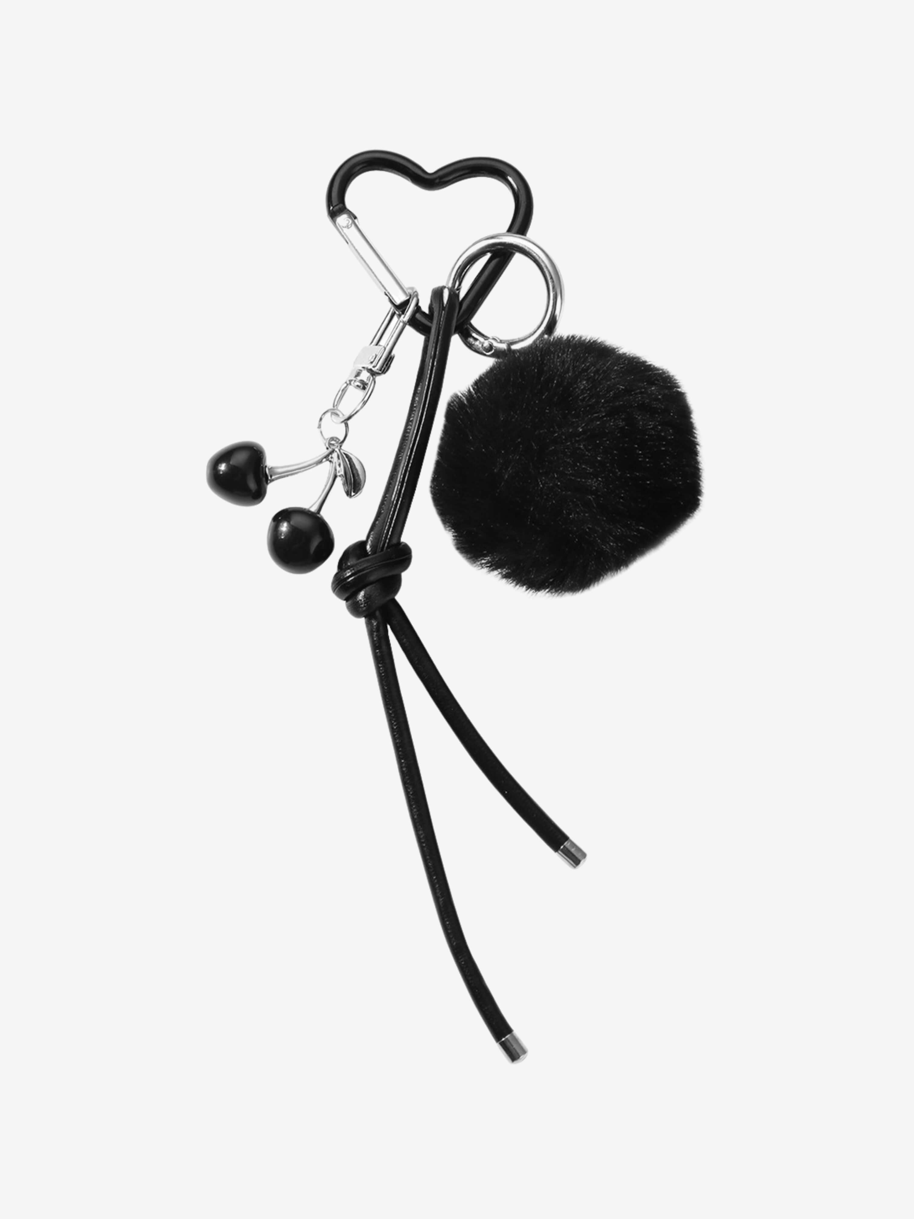 Black cherry bag charm