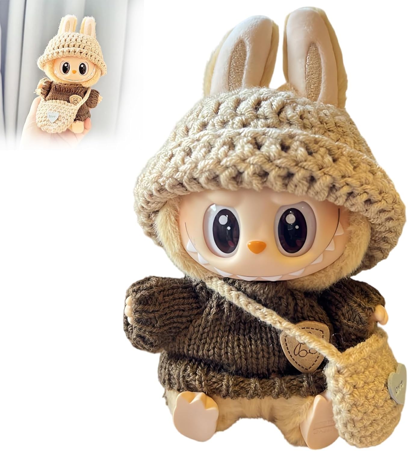 2025 New Clothes for Labubu Outfit, Fashion Labubu Clothes Set for 17cm Labubu, Cute Exquisite Accessories for Labubu Collection (Style-12)