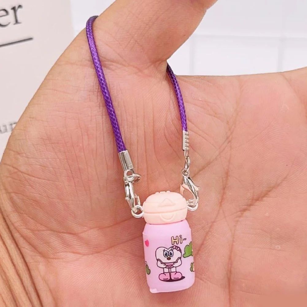 Mini Water Bottle with Ribbon – Accessory for Labubu Figure