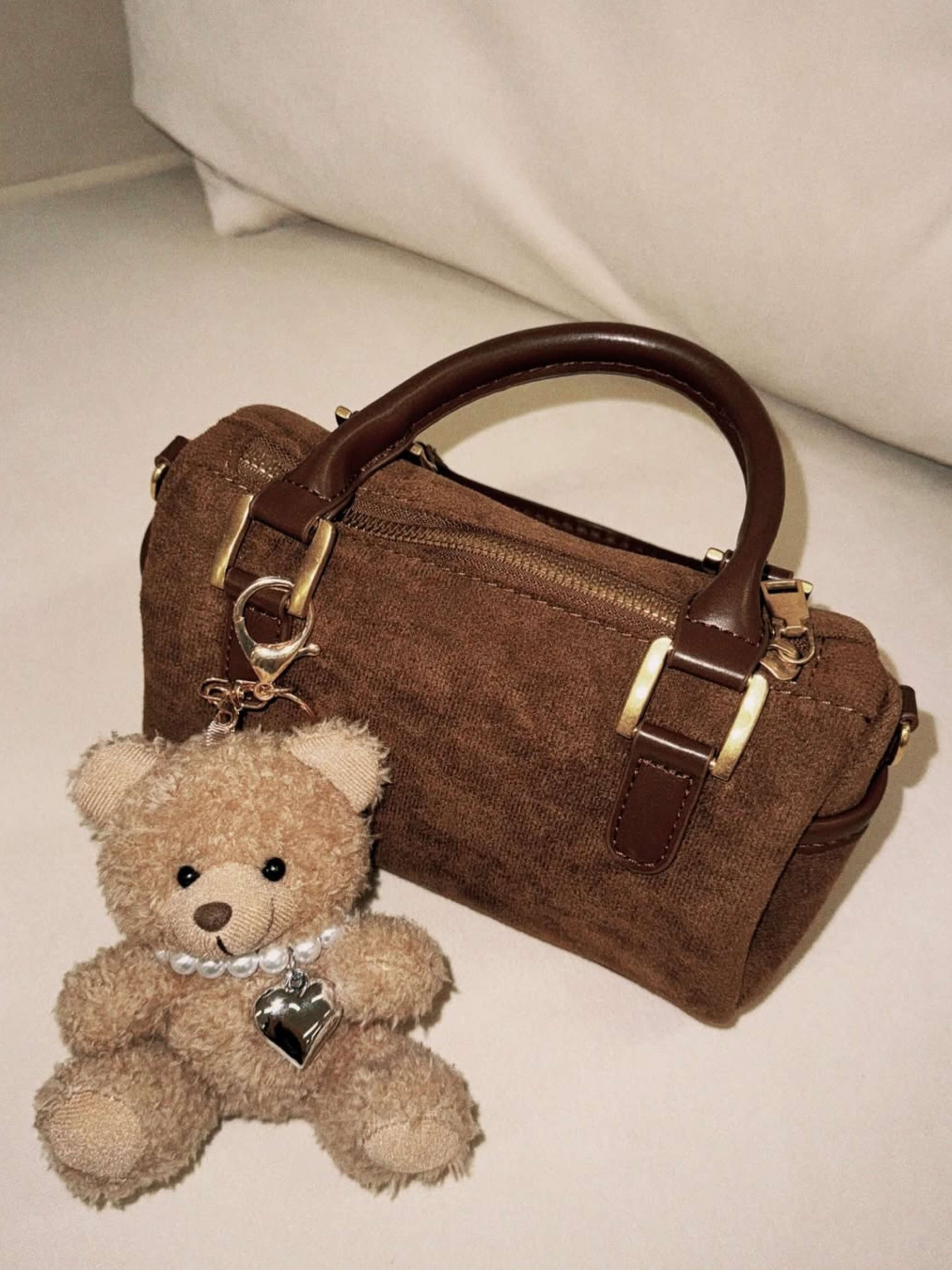 Bag charm – Pearl Teddy Bear