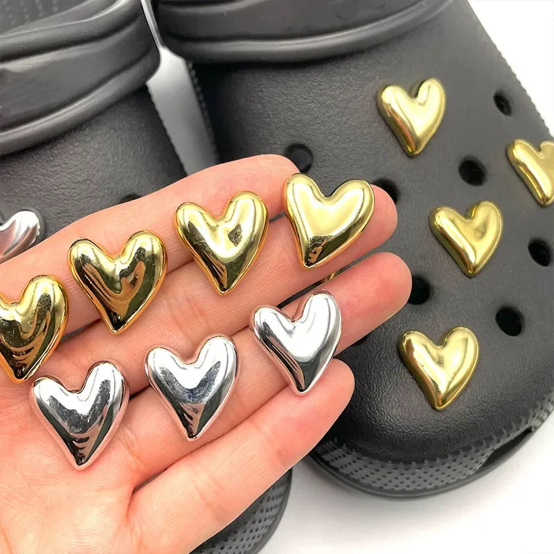 Hjärtpins i Guld & Silver – Skodekorationer för Hålskor