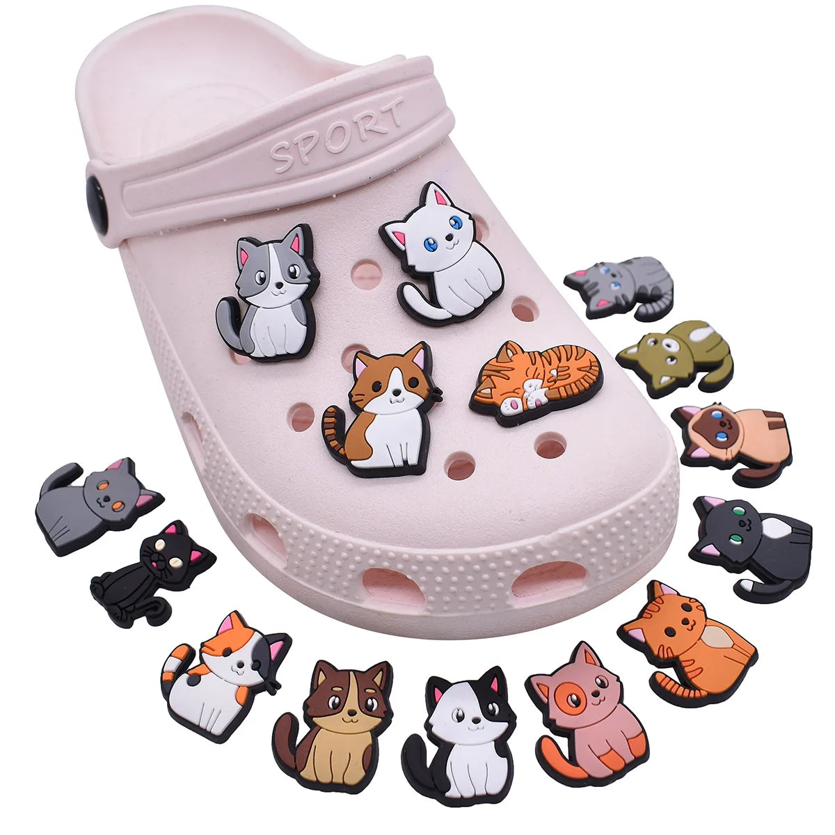 Cute Cat Shoe Decoration – Charm for Clogs 
