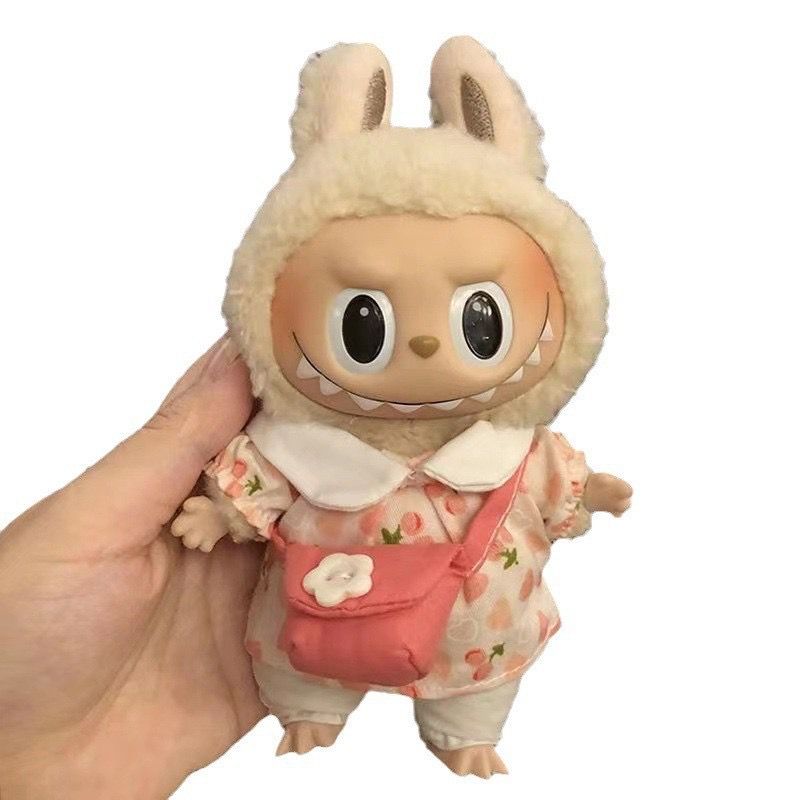 Cherry bag with outfit – fits Labubu style figure