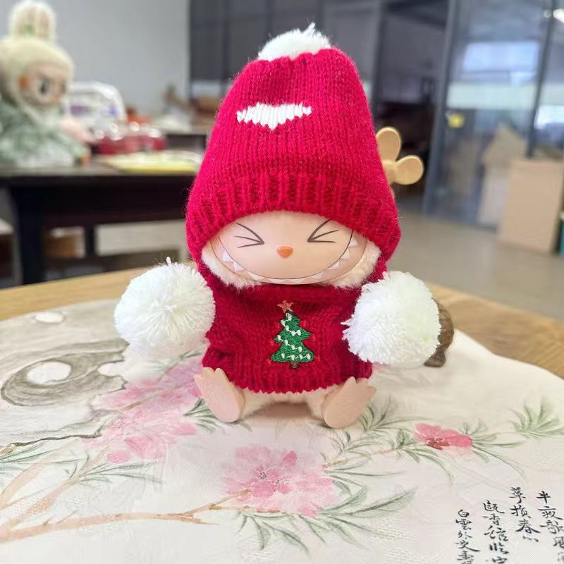 Christmas costume – fits Labubu style figure