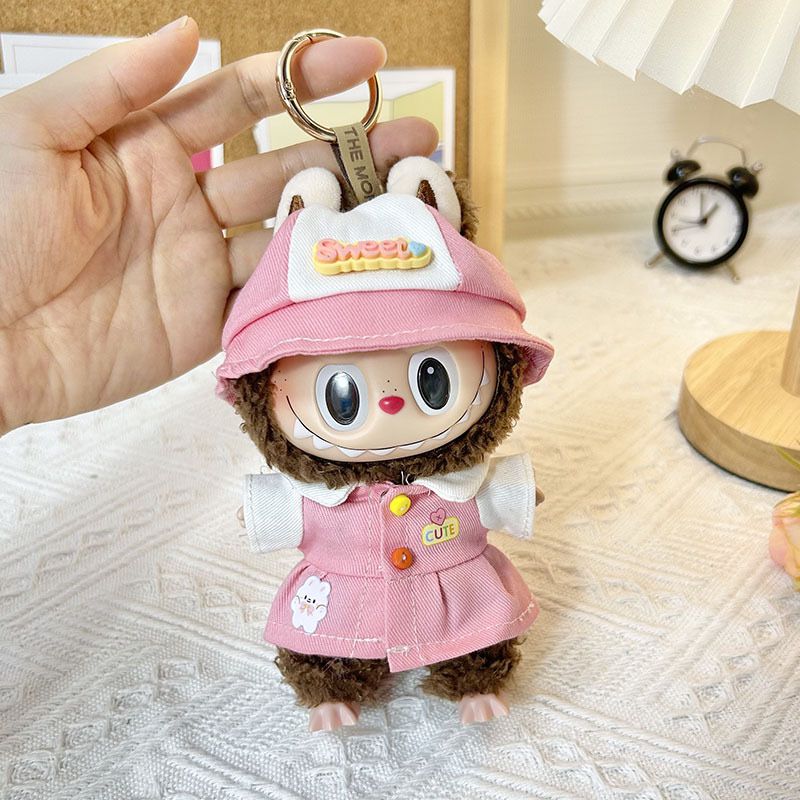 Pink preschool costume – fits Labubu style figure