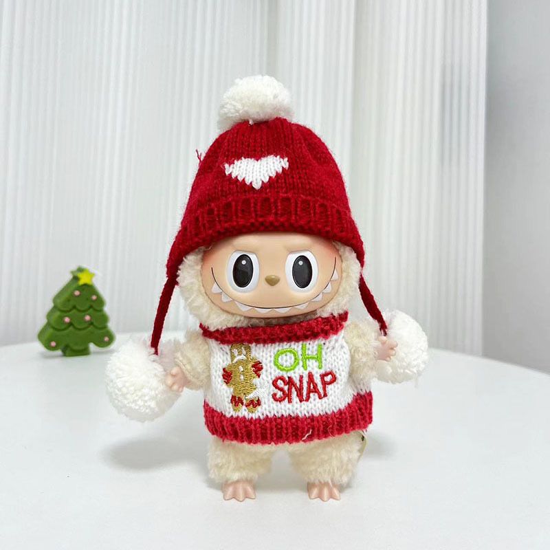 Heart hat &amp; cake costume – fits Labubu style figure