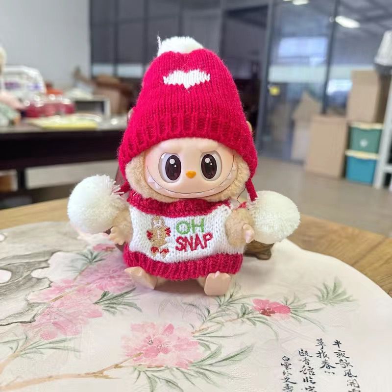 Heart hat &amp; cake costume – fits Labubu style figure