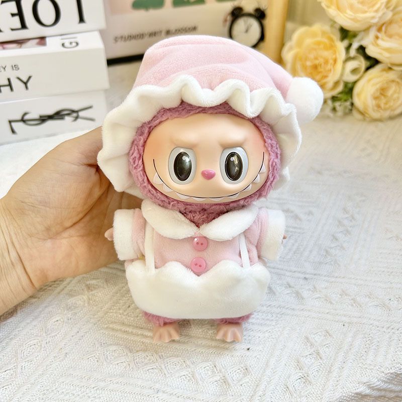 Pink eggshell costume – fits Labubu style figure